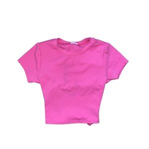 Garage Hot Pink Cropped Tee